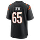C.Bengals #65 Connor Lew Black Team Game Football Jersey
