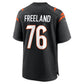 C.Bengals #76 Blake Freeland Black Team Game Football Jersey