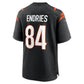 C.Bengals #84 Jack Endries Black Team Game Football Jersey