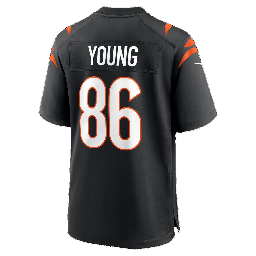 C.Bengals #86 Colbie Young Black Team Game Football Jersey
