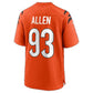 C.Bengals #93 Jonathan Allen Orange Alternate Game Football Jersey