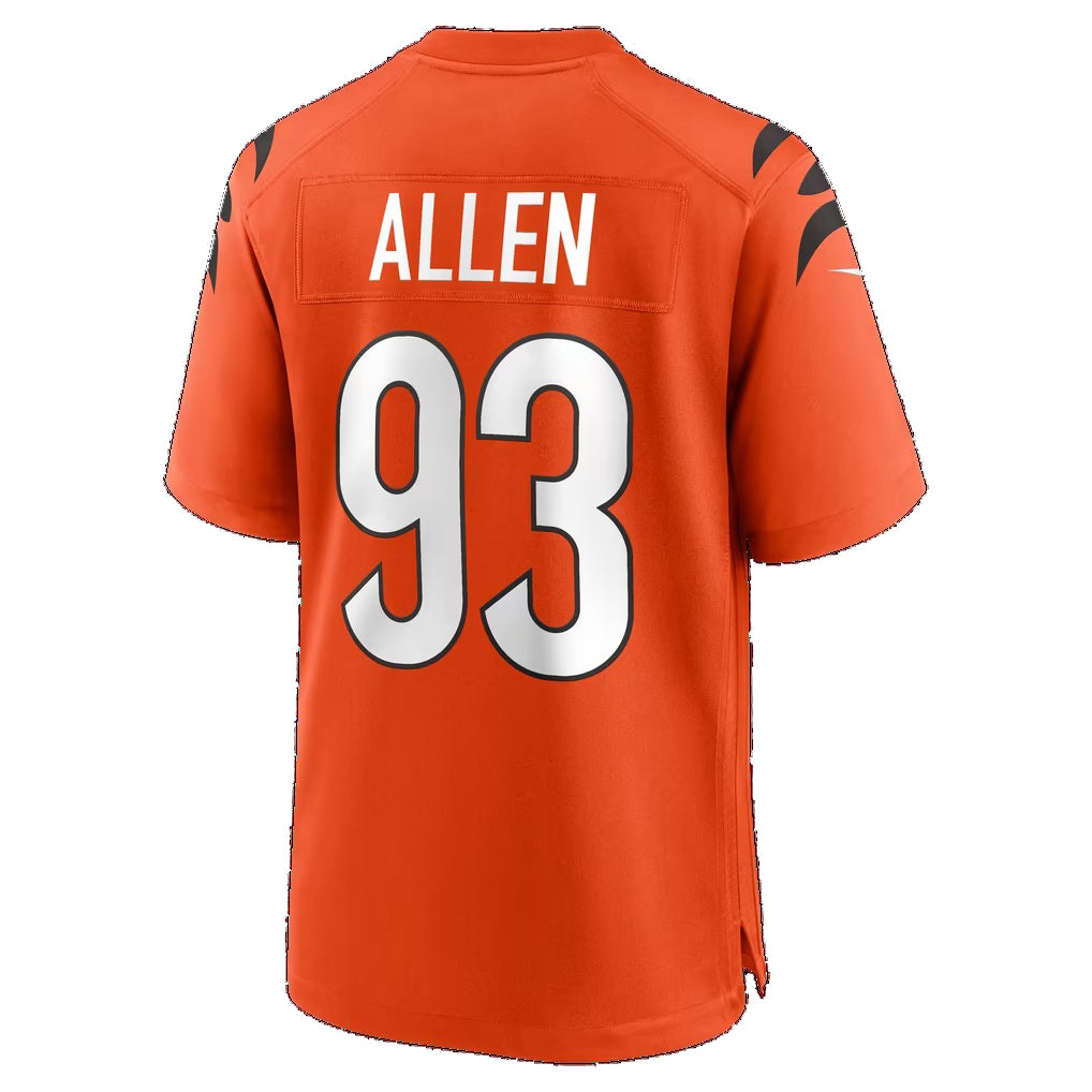 C.Bengals #93 Jonathan Allen Orange Alternate Game Football Jersey