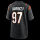 C.Bengals #97 Dexter Lawrence II Black Game Stitched Football American Jersey