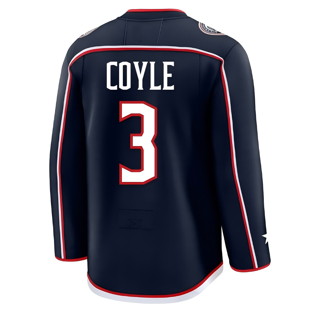 C.Blue Jackets #3 Charlie Coyle Navy Home Hockey Jerseys