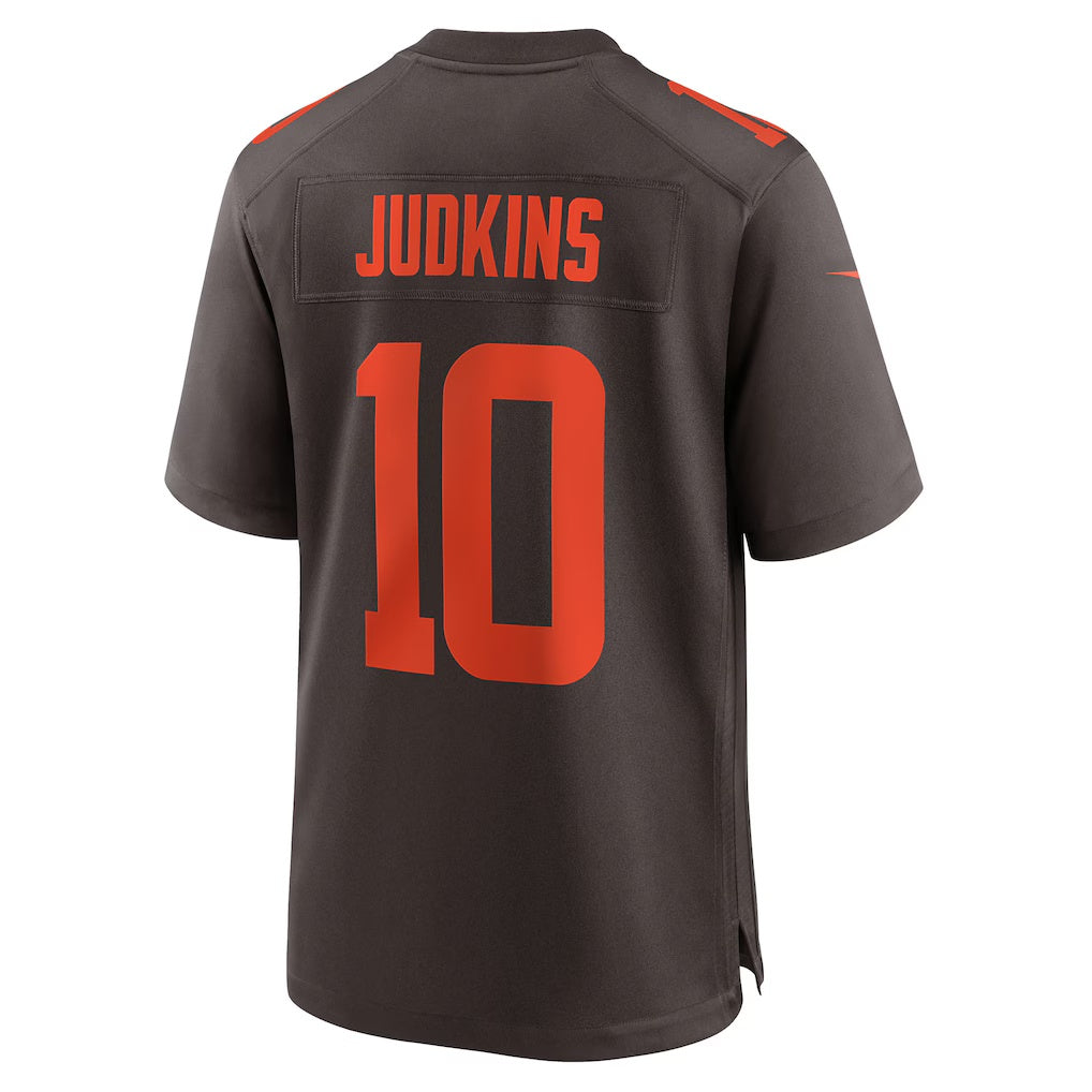 C.Browns #10 Quinshon Judkins Brown Alpha Dawg Game Stitched American Football Jerseys