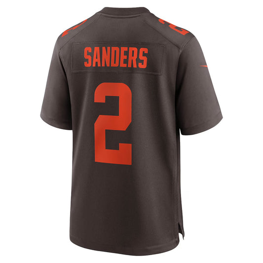 C.Browns #2 Shedeur Sanders Brown Alternate Game Stitched American Football Jerseys