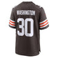 C.Browns #30 Zion Washington Brown Team Game Football Jersey