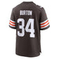C.Browns #34 Michael Burton Brown Team Game Football Jersey