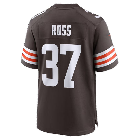 C.Browns #37 D'Angelo Ross Brown Team Game Football Jersey