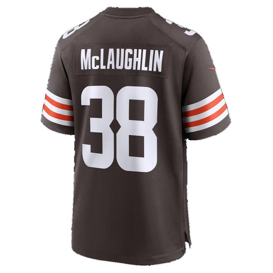 C.Browns #38 Jaleel McLaughlin Brown Team Game Football Jersey