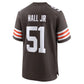 C.Browns #51 Mike Hall Jr. Brown Team Game Stitched American Football Jerseys