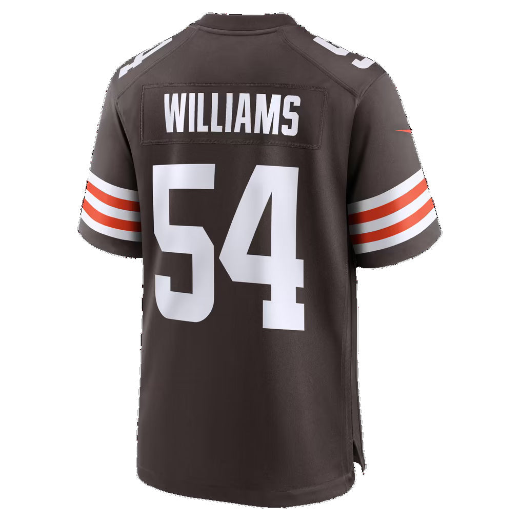 C.Browns #54 Sam Williams Brown Team Game Football Jersey