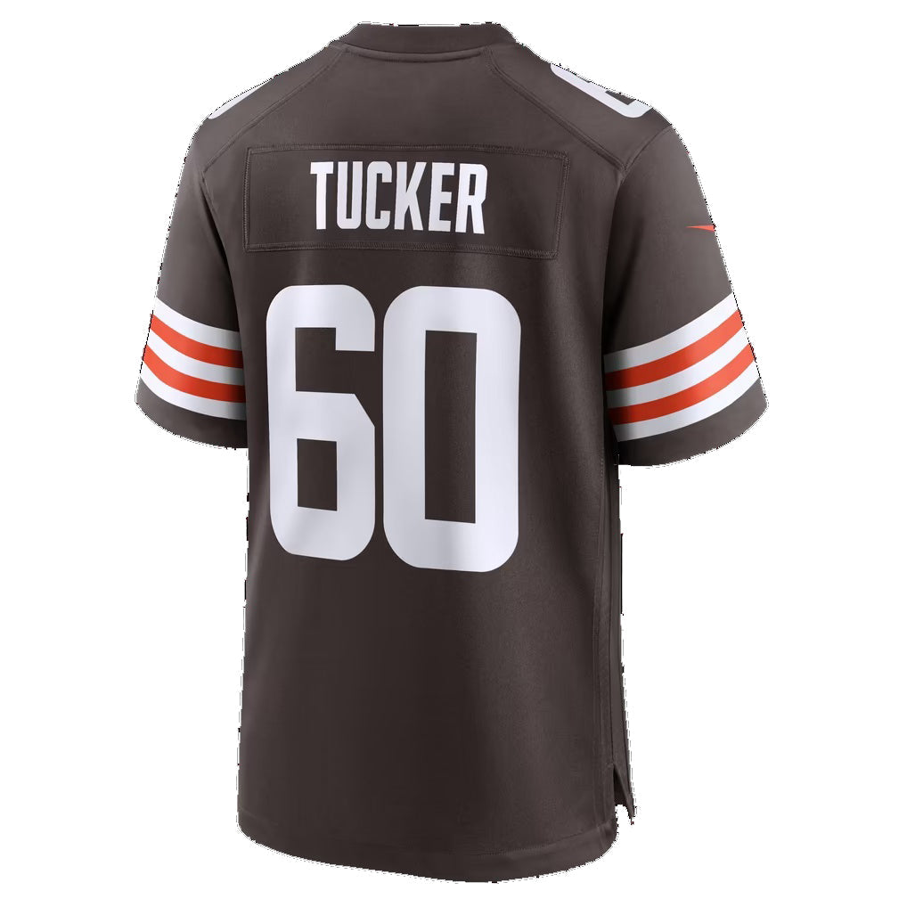C.Browns #60 Nadame Tucker Brown Team Game Football Jersey