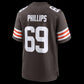 C.Browns #69 Tyre Phillips Brown Team Game Stitched American Football Jerseys