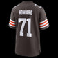 C.Browns #71 Tytus Howard Brown Team Game Stitched American Football Jerseys