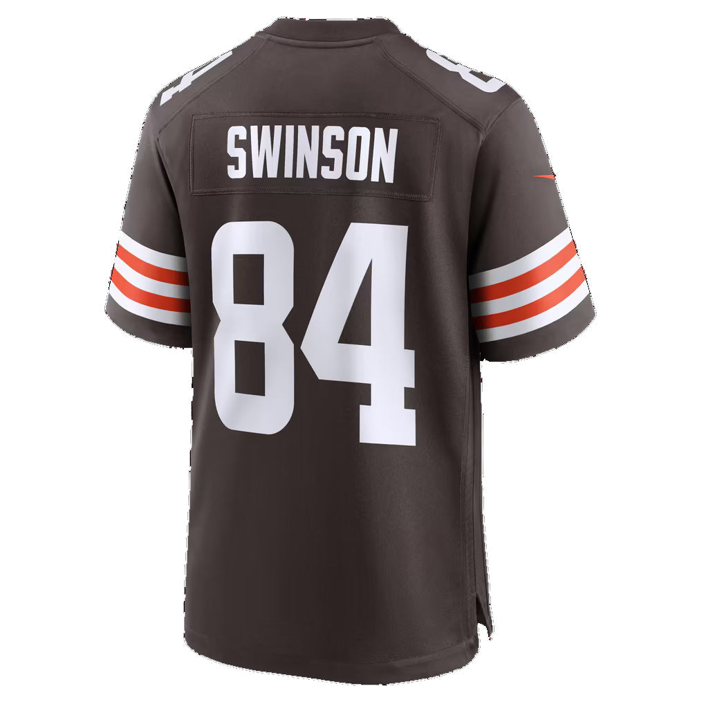 C.Browns #84 Messiah Swinson Brown Team Game Football Jersey