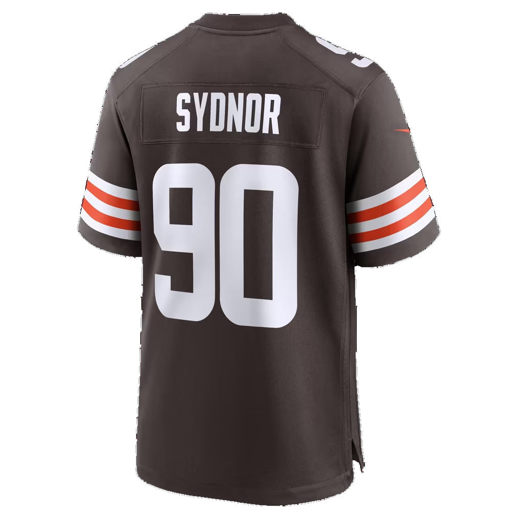 C.Browns #90 Khordae Sydnor Brown Team Game Football Jersey