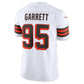C.Browns #95 Myles Garrett White Alternate Vapor F.U.S.E. Stitched Limited Football Jersey