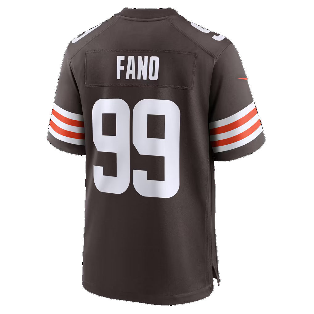 C.Browns #99 Logan Fano Brown Team Game Football Jersey