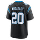 C.Panthers #20 Zakee Wheatley Black Team Game Football Jersey
