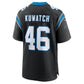 C.Panthers #46 Jackson Kuwatch Black Team Game Football Jersey