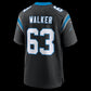C.Panthers #63 Rasheed Walker Black Team Game Stitched American Football Jerseys