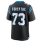 C.Panthers #73 Stone Forsythe Black Team Game Football Jersey