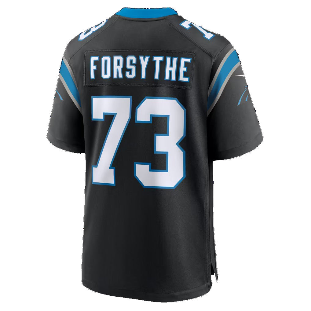 C.Panthers #73 Stone Forsythe Black Team Game Football Jersey