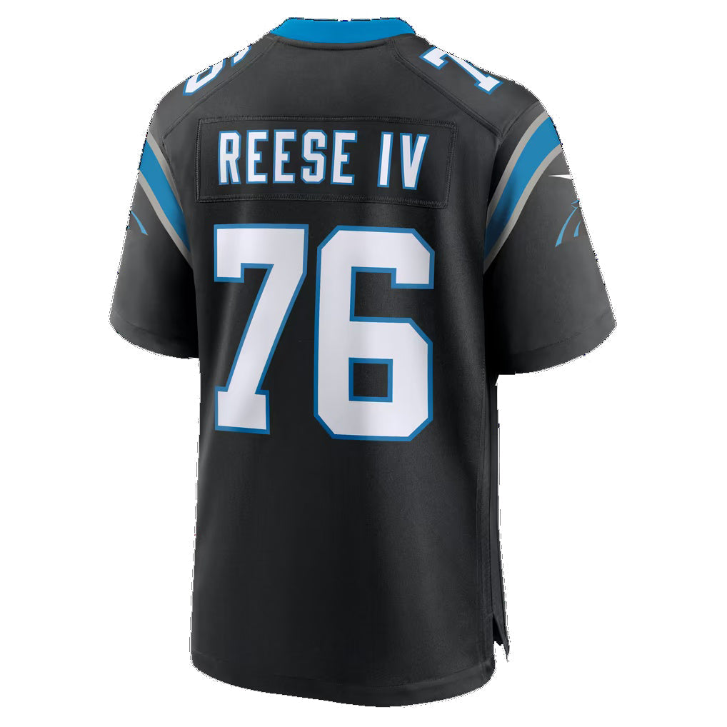 C.Panthers #76 Albert Reese IV Black Team Game Football Jersey
