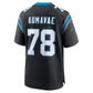 C.Panthers #78 Popo Aumavae Black Team Game Stitched American Football Jerseys