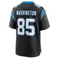 C.Panthers #85 Casey Washington Black Team Game Football Jersey