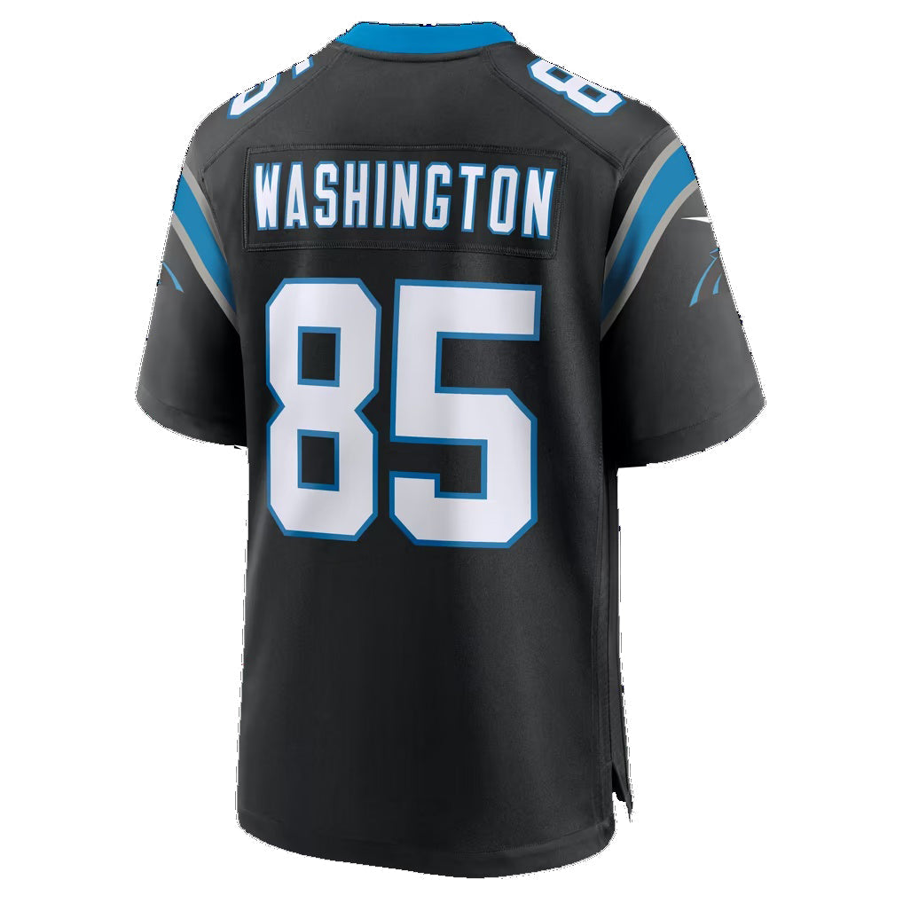 C.Panthers #85 Casey Washington Black Team Game Football Jersey