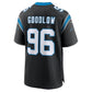 C.Panthers #96 Anthony Goodlow Black Team Game Football Jersey
