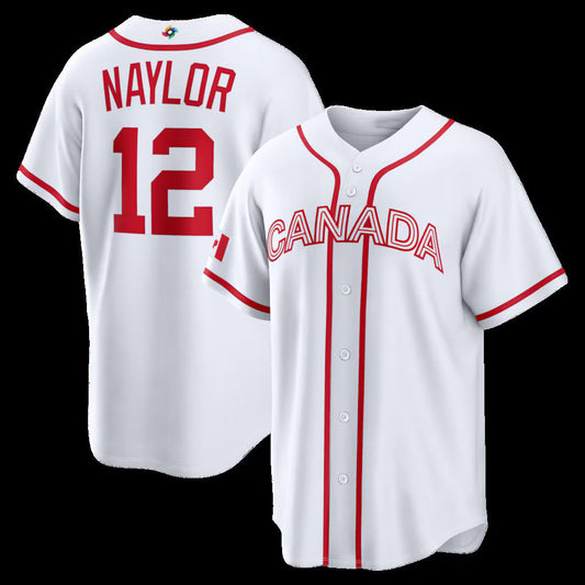 Canada Baseball #12 Josh Naylor 2026 World Baseball Classic Home Stadium Jersey - White Baseball Jersey Puhics