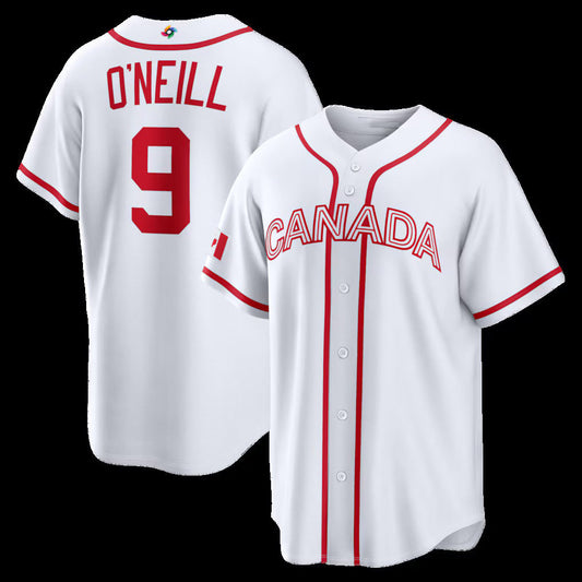 Canada Baseball #9 Tyler O'Neill 2026 World Baseball Classic Home Stadium Jersey - White  Baseball Jersey Puhics