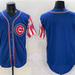 Chicago Cubs Blank Royal 2025 Independence Day Vapor Premier Limited Stitched Baseball Jersey