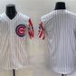 Chicago Cubs Blank White Pinstripe 2025 Independence Day Vapor Premier Limited Stitched Baseball Jersey