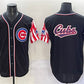 Chicago Cubs Team Big Logo Black 2025 Independence Day Vapor Premier Limited Stitched Baseball Jersey