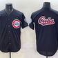 Chicago Cubs Team Big Logo Black Limited Stitched Baseball Jersey