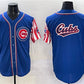 Chicago Cubs Team Big Logo Royal 2025 Independence Day Vapor Premier Limited Stitched Baseball Jersey