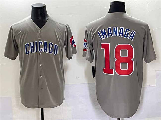 Chicago Cubs #18 Shōta Imanaga Gray Limited Stitched Baseball Jersey