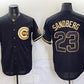 Chicago Cubs #23 Ryne Sandberg Black Gold 150th Anniversary Patch Stitched Jersey