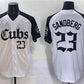 Chicago Cubs #23 Ryne Sandberg White Black 'Gothic North Side Edition' Vapor Premier Limited Stitched Baseball Jersey
