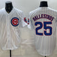 Chicago Cubs #25 Mois¨¦s Ballesteros White Cool Base Stitched Jersey