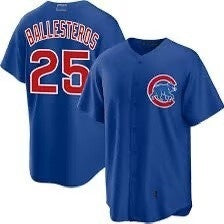 Chicago Cubs #25 Moises ballesteros Blue Cool Base Stitched Jersey