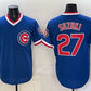 Chicago Cubs #27 Seiya Suzuki Royal 150th Anniversary Throwback Vapor Limited Stitched Jersey