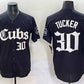 Chicago Cubs #30 Kyle Tucker Black 'Gothic North Side Edition' Vapor Premier Limited Stitched Baseball Jersey