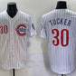 Chicago Cubs #30 Kyle Tucker White Pinstripe 2nd Alternate Limited Stitched Baseball Jersey