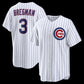 Chicago Cubs #3 Alex Bregman White Home Replica Stitched Baseball Jersey