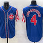 Chicago Cubs #4 Pete Crow-Armstrong Royal 2025 Independence Day Vapor Premier Limited Stitched Baseball Jersey